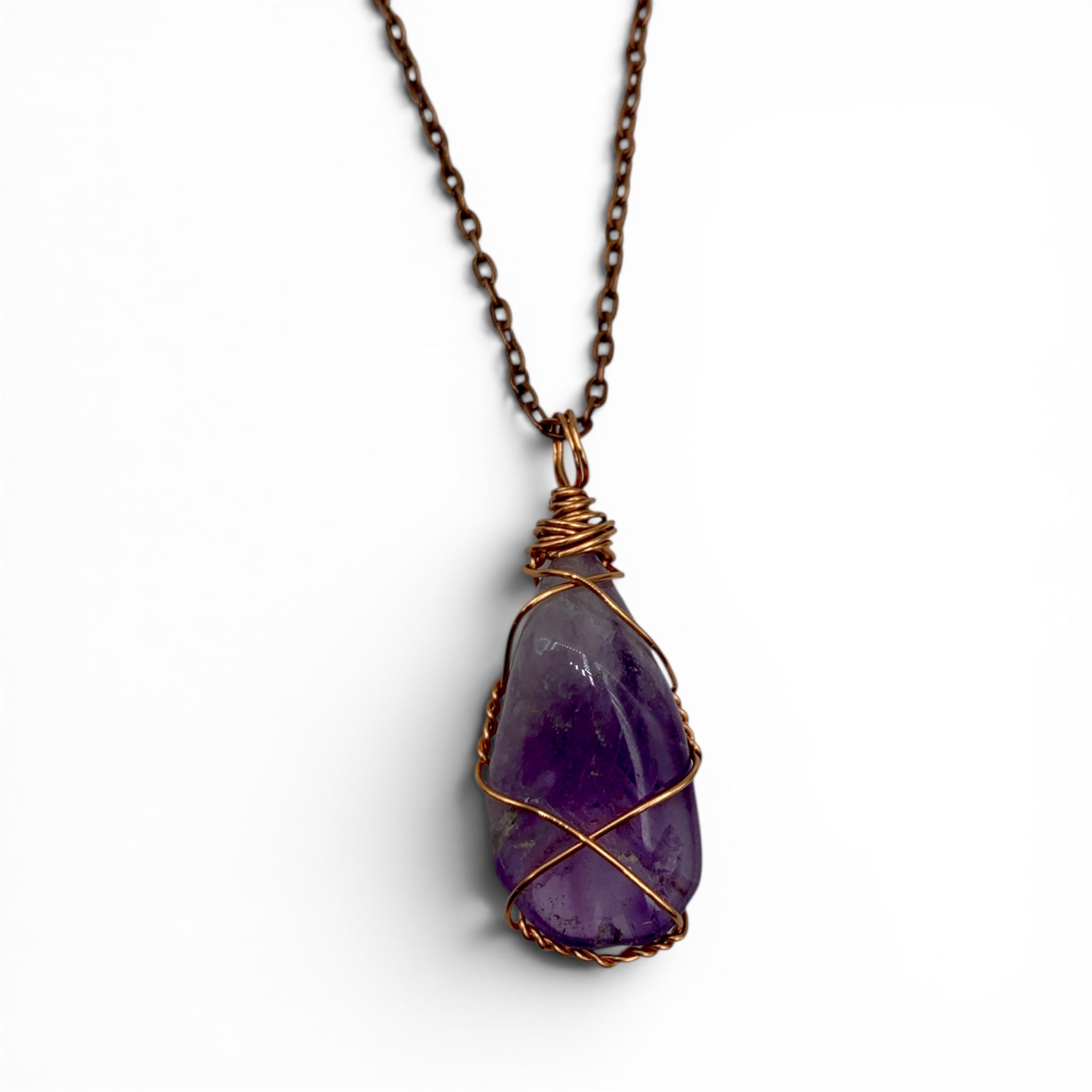 Necklace - Amethyst Copper $30